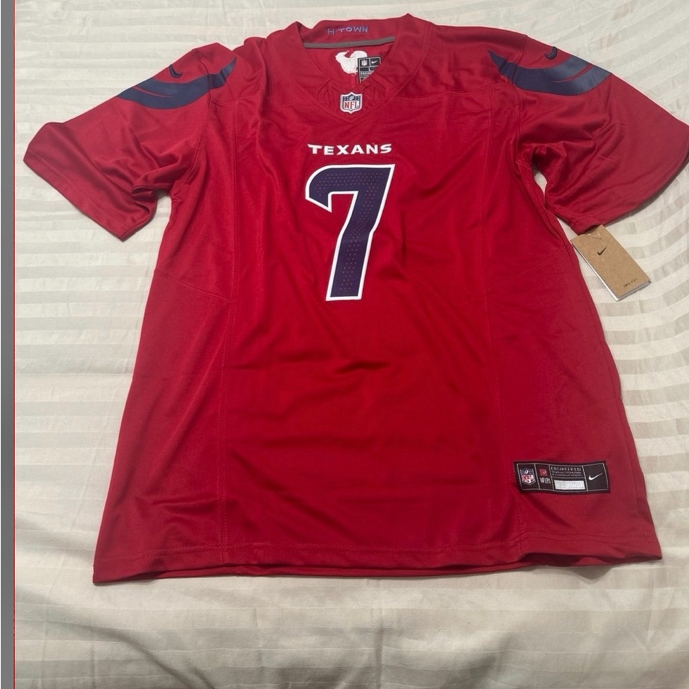 STROUD CJ MENS/UNISEX HOUSTON TEXANS ON FIELD APPAREL JERSEY STITCHED NWT